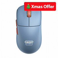 CHERRY XTRFY M68 Wireless - Ultra-Light 53 g Esports Gaming Mouse, 2.4 GHz RF, Symmetrical, Blue