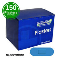Astroplast Blue Detectable Plasters 7.2cm x 2.5cm (150) Box