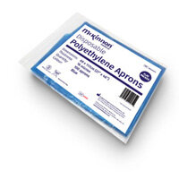 McKinnon Polyethylene Aprons Blue Flat Packed 16mu 100&#39;s