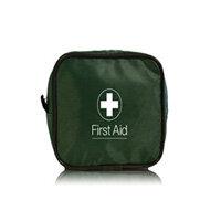Green First Aid Zip Bag 14cm x 11cm x 5cm EMPTY