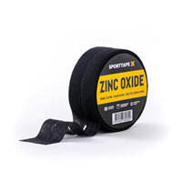 Zinc Oxide Tape - Hand Tear 1.25cm x 10m x 2, Black