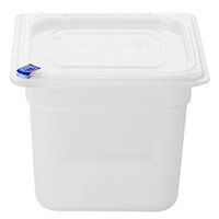 Hygiplas Click PP GN Container 1/6 with Lid & 7 Colour Clips 150mm 2.2Ltr (4 Pack)