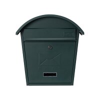 Burg Wachter  Classic MB06 Matt Green Galvanized Steel Post Box H380 xW364xD134mm