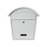 Burg Wachter Classic MB06 White Galvanized Steel Post Box H380 x W364 x D134mm