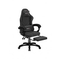 Huzaro Force 3.7 Carbon Black Ergonomic Gaming Chair with Footrest, Lumbar Cushion & Neck Pillow