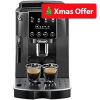 De&#39;Longhi Magnifica Start Automatic Coffee Machine Grey/Black with 4 Pre-set Drinks, 15 bar, 1.8 L Water, Bean Grinder & Milk Frother