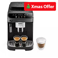 De&#39;Longhi Magnifica Evo Long Automatic Coffee Machine Black with 4 Pre-set Drinks, 15 bar Pressure, 1.8 L Water Tank, Bean Grinder & Milk Frother