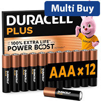 Duracell Plus Power Boost AAA Batteries - Pack of 12