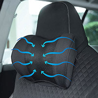 Airflow Memory Foam Car Neck Pillow With Cooling Air Pockets