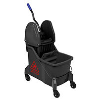 Jantex Two-Compartment Mop Bucket and Wringer Red 30Ltr