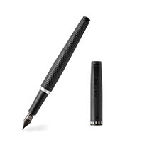 Tom Hessin Magnetic Series Carbon Fountain Pen with Matt Black Trim and PVD Black Medium Nib