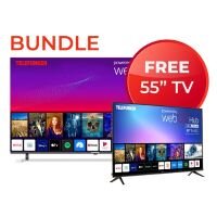 Telefunken 85 Inch 4K Smart TV Bundle with FREE 55 Inch Smart TV