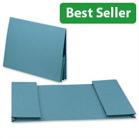 Guildhall Legal Wallet Double Pocket Manilla 2x35mm Foolscap Blue Pack of 25 