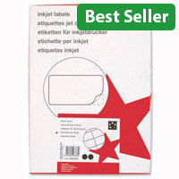 Office Address Labels Inkjet 14 per Sheet 99.1 x 38.1mm White 1400 Labels 5 Star