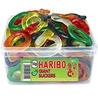 Haribo Giant Suckers Tub Jelly Sweets (Pack of 1) 13544 Haribo Giant Suckers Tub Jelly Sweets (Pack of 1) 13544