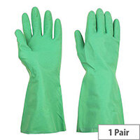 Shield Household Rubber Gloves Medium Green Pack of 1 GR01G Shield Household Rubber Gloves Medium Green Pack of 1 GR01G