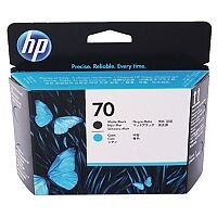 HP 70 Matte Black/Cyan Print Head Twin Pack C9404A HP 70 Matte Black/Cyan Print Head Twin Pack C9404A