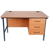 Teachers Desk With 3 Drawer Fixed Pedestal 1200x600x760mm 