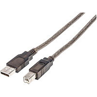 Manhattan USB-A to USB-B Cable, 15m, Male to Male, Active, Black, 480 Mbps (USB 2.0), Built-in Chipset With Amplification, Equivalent to Startech USB2HAB50AC, Hi-Speed USB, Three Year Warranty, Polybag, 15 m, USB A, USB B, USB 2.0, Male/Male, Black Manhattan USB-A to USB-B Cable, 15m, Male to Male, Active, Black, 480 Mbps (USB 2.0), Built-in Chipset With Amplification, Equivalent to Startech USB2HAB50AC, Hi-Speed USB, Three Year Warranty, Polybag, 15 m, USB A, USB B, USB 2.0, Male/Male, Black