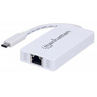 Manhattan USB-C Dock/Hub, Ports (x4): Ethernet and USB-A (3), 10/100/1000 Mbps network, 5 Gbps (USB 3.2 Gen1 aka USB 3.0), External Power Supply Not Needed, Cable 14cm, Equivalent to Startech HB30C3A1GEA, SuperSpeed USB, White, Three Year Warranty, Bliste Manhattan USB-C Dock/Hub, Ports (x4): Ethernet and USB-A (3), 10/100/1000 Mbps network, 5 Gbps (USB 3.2 Gen1 aka USB 3.0), External Power Supply Not Needed, Cable 14cm, Equivalent to Startech HB30C3A1GEA, SuperSpeed USB, White, Three Year Warranty, Bliste