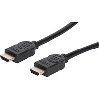 Manhattan HDMI Cable with Ethernet, 4K@60Hz (Premium High Speed), 9m, Male to Male, Black, Ultra HD 4k x 2k, Fully Shielded, Gold Plated Contacts, Lifetime Warranty, Polybag, 9 m, HDMI Type A (Standard), HDMI Type A (Standard), 3D, 18 Gbit/s, Black Manhattan HDMI Cable with Ethernet, 4K@60Hz (Premium High Speed), 9m, Male to Male, Black, Ultra HD 4k x 2k, Fully Shielded, Gold Plated Contacts, Lifetime Warranty, Polybag, 9 m, HDMI Type A (Standard), HDMI Type A (Standard), 3D, 18 Gbit/s, Black