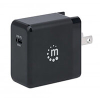 Manhattan Wall/Power GaN Charger (UK, USA and Euro 2-pin), USB-C Port, up to 65W / 3A, GaN (Galium Nitride) tech & PI chipset for maximum charging efficiency, Interchangeable Plugs, Black, Three Year Warranty, Box, Black Manhattan Wall/Power GaN Charger (UK, USA and Euro 2-pin), USB-C Port, up to 65W / 3A, GaN (Galium Nitride) tech & PI chipset for maximum charging efficiency, Interchangeable Plugs, Black, Three Year Warranty, Box, Black