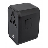 Manhattan Wall/Power Travel Adapter, Wall Charger plus 1x USB-C and 3x USB-A Ports, For use with plugs from Europe, UK, USA and Australia (in over 210 countries), Power Delivery to USB-C Port (45W), Overload/Overcurrent/Overheat Protection, 3 Year Warrant Manhattan Wall/Power Travel Adapter, Wall Charger plus 1x USB-C and 3x USB-A Ports, For use with plugs from Europe, UK, USA and Australia (in over 210 countries), Power Delivery to USB-C Port (45W), Overload/Overcurrent/Overheat Protection, 3 Year Warrant