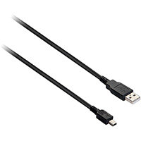 V7 Black USB Cable USB 2.0 A Male to Mini USB Male 1.8m 6ft, 1.8 m, USB A, Mini-USB B, USB 2.0, Male/Male, Black V7 Black USB Cable USB 2.0 A Male to Mini USB Male 1.8m 6ft, 1.8 m, USB A, Mini-USB B, USB 2.0, Male/Male, Black