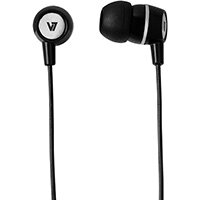 V7 Stereo Earbuds with Inline Microphone - Black, Headset, In-ear, Calls & Music, Black, Binaural, Play/Pause V7 Stereo Earbuds with Inline Microphone - Black, Headset, In-ear, Calls & Music, Black, Binaural, Play/Pause