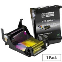 Zebra ZXP Series 1 Colour Printer Ribbon YMCKO 57 mm x 49 m 800011-140 Single Pack