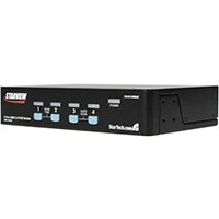 StarTech.com 4 Port StarView USB KVM Switch With Audio, 1920 x 1440 pixels, Rack mounting, 1U, Black