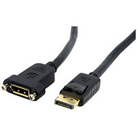 StarTech.com 3ft DisplayPort Panel Mount Cable - F/M, 0.9 m, DisplayPort, DisplayPort, Black, Gold, Polyvinyl chloride (PVC) StarTech.com 3ft DisplayPort Panel Mount Cable - F/M, 0.9 m, DisplayPort, DisplayPort, Black, Gold, Polyvinyl chloride (PVC)