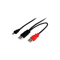 StarTech 3ft USB Y Cable for External Hard Drive Type B Male USB Type A Male USB 0.91m Black StarTech 3ft USB Y Cable for External Hard Drive Type B Male USB Type A Male USB 0.91m Black