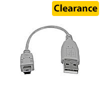 StarTech 6in Mini USB 2.0 Cable - A to Mini B, Type A Male to Type B Male, High-Speed Data Transfer, Gray