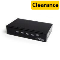 StarTech.com 4-port HDMI splitter and signal amplifier, HDMI, 4x HDMI, 1920 x 1200 pixels, Black, Steel, 1280 x 1024 (SXGA),1600 x 1200 (UXGA),1920 x 1080 (HD 1080),1920 x 1200 (WUXGA),640 x 480 (VGA)