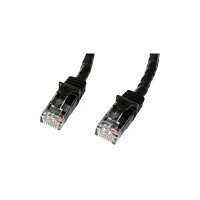 StarTech 15m Black Gigabit Snagless RJ45 UTP Cat6 Patch Cable 15 m Patch Cord 1 x RJ-45 Male Network 1 x RJ-45 Male Network Patch Cable Gold Plated Contact Black N6PATC15MBK