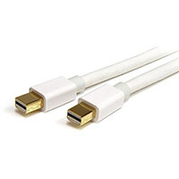 StarTech.com 3m (10 ft) White Mini DisplayPort Cable - M/M, 3 m, mini DisplayPort, mini DisplayPort, Male, Male, White StarTech.com 3m (10 ft) White Mini DisplayPort Cable - M/M, 3 m, mini DisplayPort, mini DisplayPort, Male, Male, White