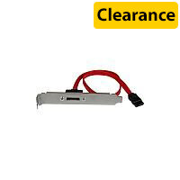 StarTech 18in 1 Port SATA to eSATA Plate Adapter 1 x SATA 1 x eSATA Red