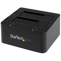 StarTech.com Universal docking station for hard drives - USB 3.0 with UASP, HDD, SSD, Parallel ATA (IDE), Serial ATA, Serial ATA II, Serial ATA III, 2.5,3.5 Inches, 6 TB, USB 3.2 Gen 1 (3.1 Gen 1) Type-B, 5 Gbit/s