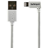 StarTech.com 2 m (6 ft.) USB to Lightning Cable - Right Angle iPhone / iPad / iPod Charger Cable - 90 Degree Lightning to USB Cable - Apple MFi Certified - White, 2 m, Lightning, USB A, Male, Male, White StarTech.com 2 m (6 ft.) USB to Lightning Cable - Right Angle iPhone / iPad / iPod Charger Cable - 90 Degree Lightning to USB Cable - Apple MFi Certified - White, 2 m, Lightning, USB A, Male, Male, White