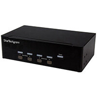 StarTech.com 4-port KVM Switch with Dual VGA - USB 2.0, 1920 x 1200 pixels, Black