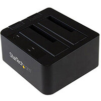 StarTech.com USB 3.1 (10Gbps) Dual-Bay Dock for 2.5 Inches/3.5 Inches SATA SSD/HDDs, HDD, SSD, Serial ATA, Serial ATA II, Serial ATA III, 2.5,3.5 Inches, 6 TB, USB 3.2 Gen 2 (3.1 Gen 2) Type micro-B, Black