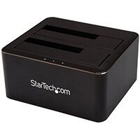 StarTech.com Dual-Bay SATA HDD Docking Station for 2 x 2.5/3.5 Inches SATA SSDs/HDDs - USB 3.0, HDD, SSD, Serial ATA, Serial ATA II, Serial ATA III, 2.5,3.5 Inches, 10 TB, USB 3.2 Gen 1 (3.1 Gen 1) Type-B, 6 Gbit/s