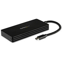StarTech.com M.2 SSD Enclosure for M.2 SATA Drives - USB 3.1 (10Gbps) - USB-C, SSD enclosure, M.2, M.2, 6 Gbit/s, USB connectivity, Black