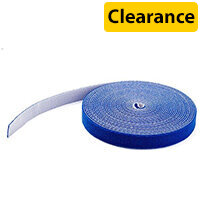 StarTech.com 50ft Hook and Loop Roll - Cut-to-Size Reusable Cable Ties - Bulk Industrial Wire Fastener Tape /Adjustable Fabric Wraps Blue / Resuable Self Gripping Cable Management Straps (HKLP50BL), Velcro strap cable tie, Fabric, Blue, REACH, 15.2 m, 19
