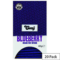 Cosy Blueberry Organic Tea 20 Individually Foil Wrapped Tea Bags - 20 Bags Per Pack Cosy Blueberry Organic Tea 20 Individually Foil Wrapped Tea Bags - 20 Bags Per Pack