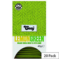 Cosy Lemon Green Organic Tea 20 Individually Foil Wrapped Tea Bags - 20 Bags Per Pack Cosy Lemon Green Organic Tea 20 Individually Foil Wrapped Tea Bags - 20 Bags Per Pack