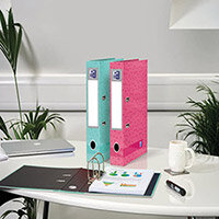 Oxford 70mm Lever Arch File A4 Spots Teal/Pink Pack of 2 400158148 Oxford 70mm Lever Arch File A4 Spots Teal/Pink Pack of 2 400158148