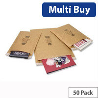 Jiffy Airkraft Bubble Lined Bag, Size 8, 460x660mm, Gold (Pack of 50) - Extra-Large Protective Packaging for Shipping