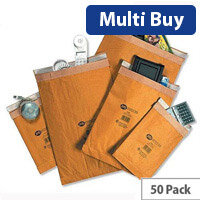 Jiffy - Padded Bags - Gold - Pack of 50 - Size 7 341x483mm